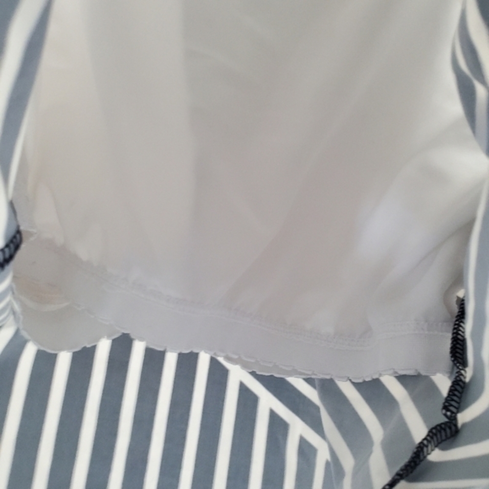 14DDD Lands' End Women's High Neck Navy & White Stripe‎ Tankini Swim Top - Picture 9 of 11
